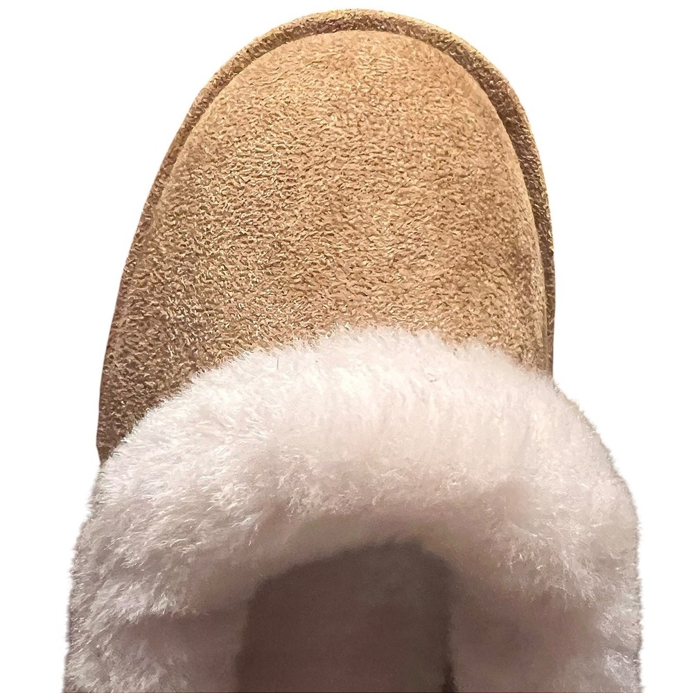La Rosa Brown Suede Faux Fur Lined Slippers KF1104-1 Size 41 NEW‎ - Picture 11 of 16